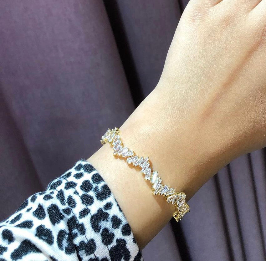 Irregular CZ Crystal Bracelet