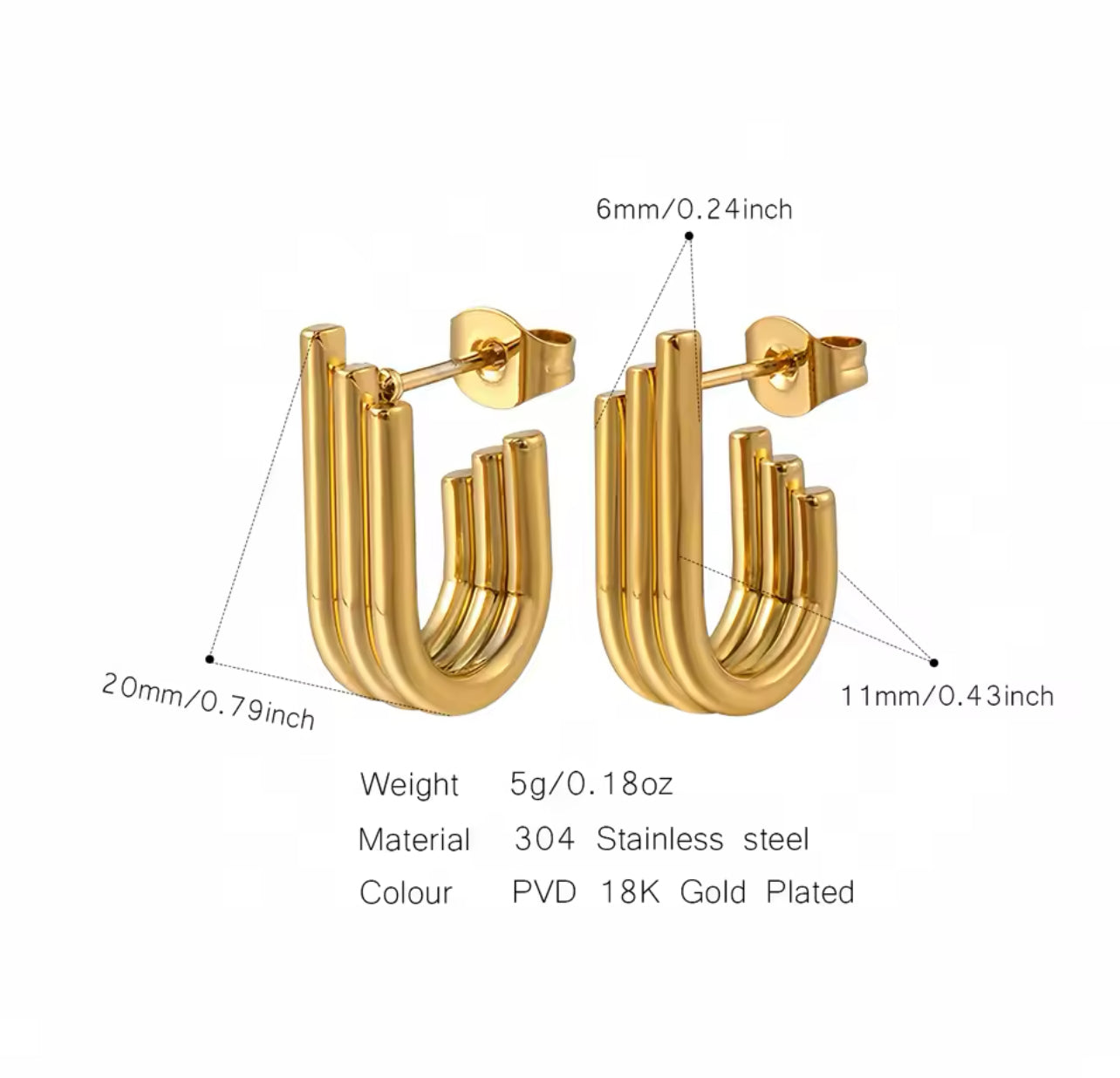 Layered U hoops