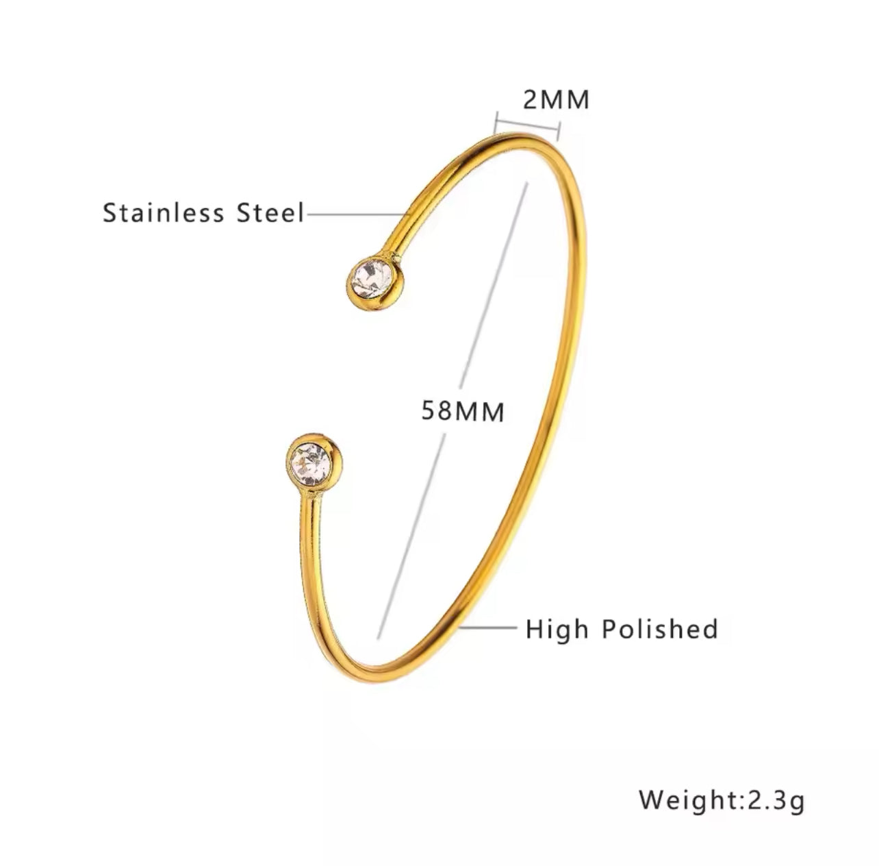 Stone Cuff Bracelet