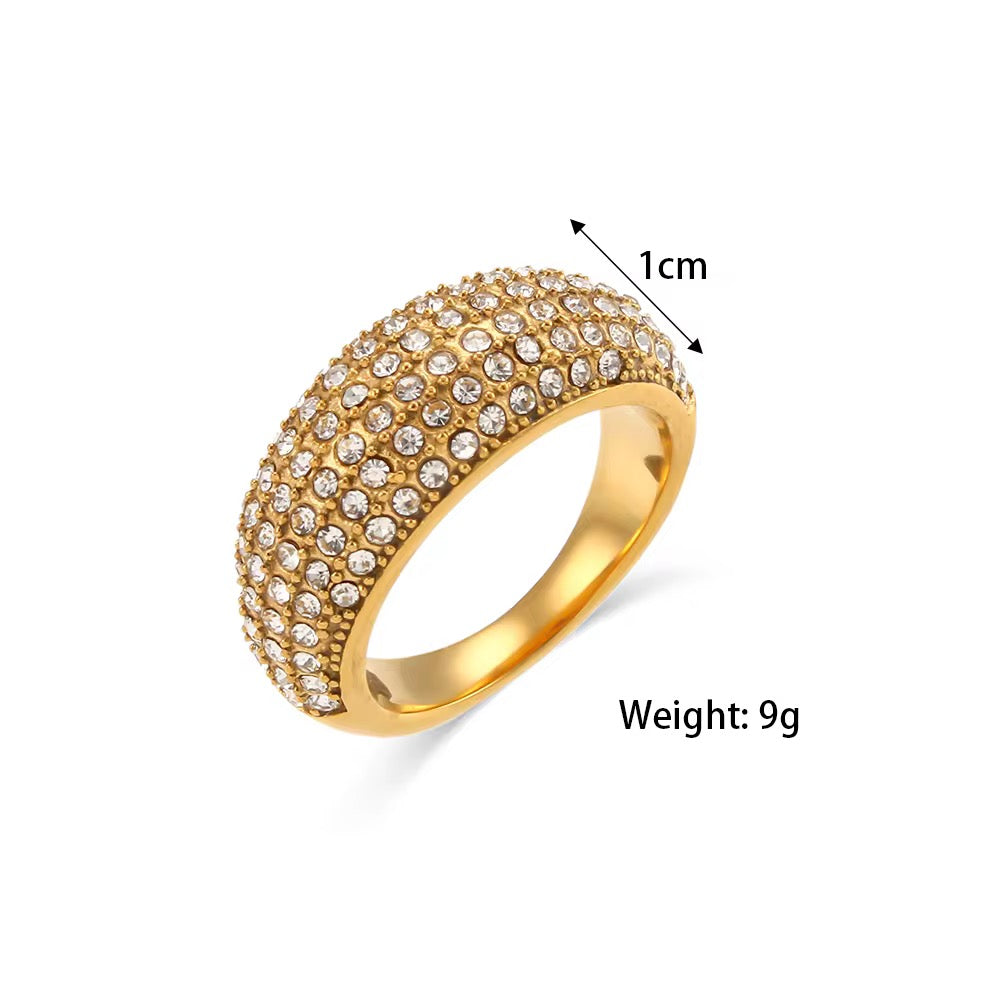 Rhinestone Crown Ring