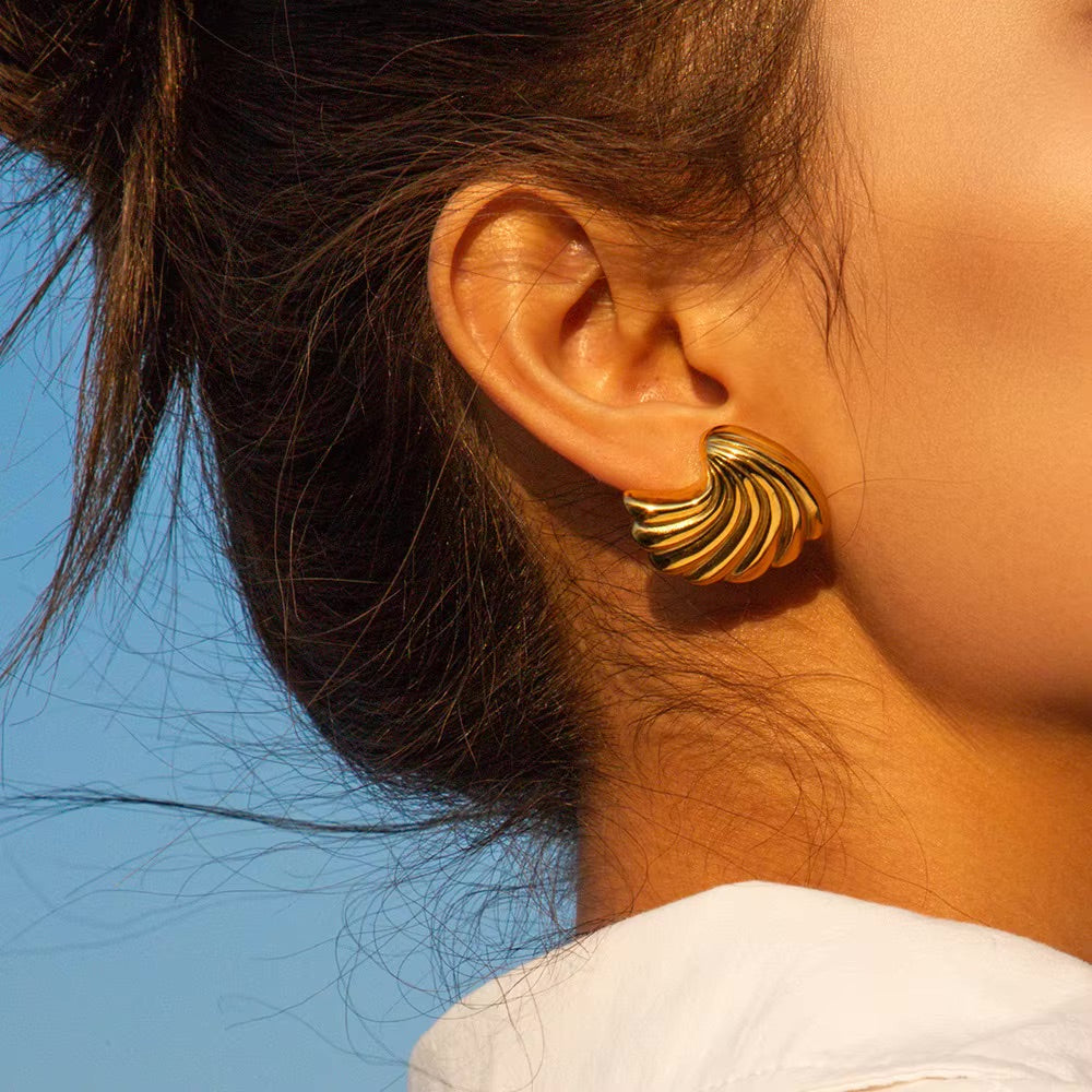 Gold shell Studs