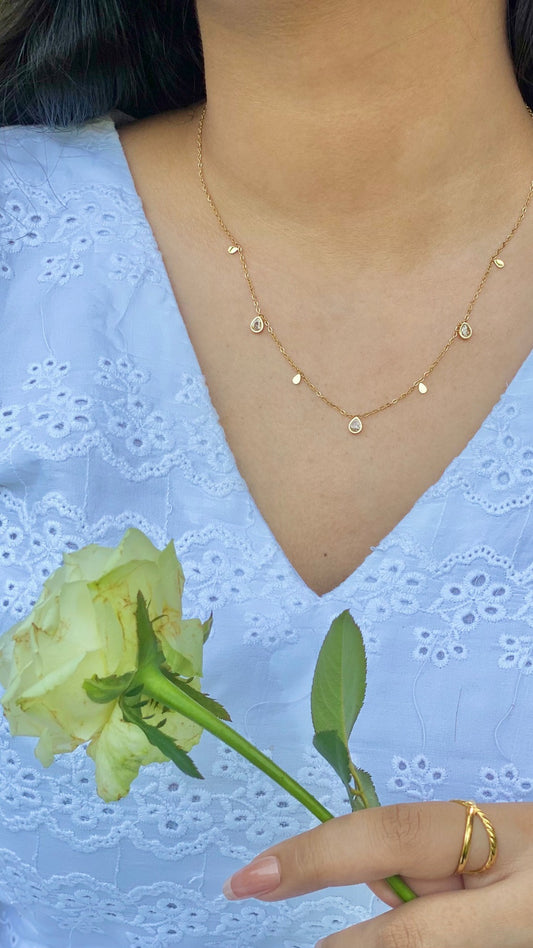 Rhinestone Drop Neckpiece