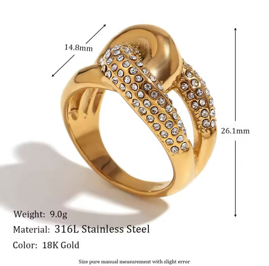 Zircon Twist Ring