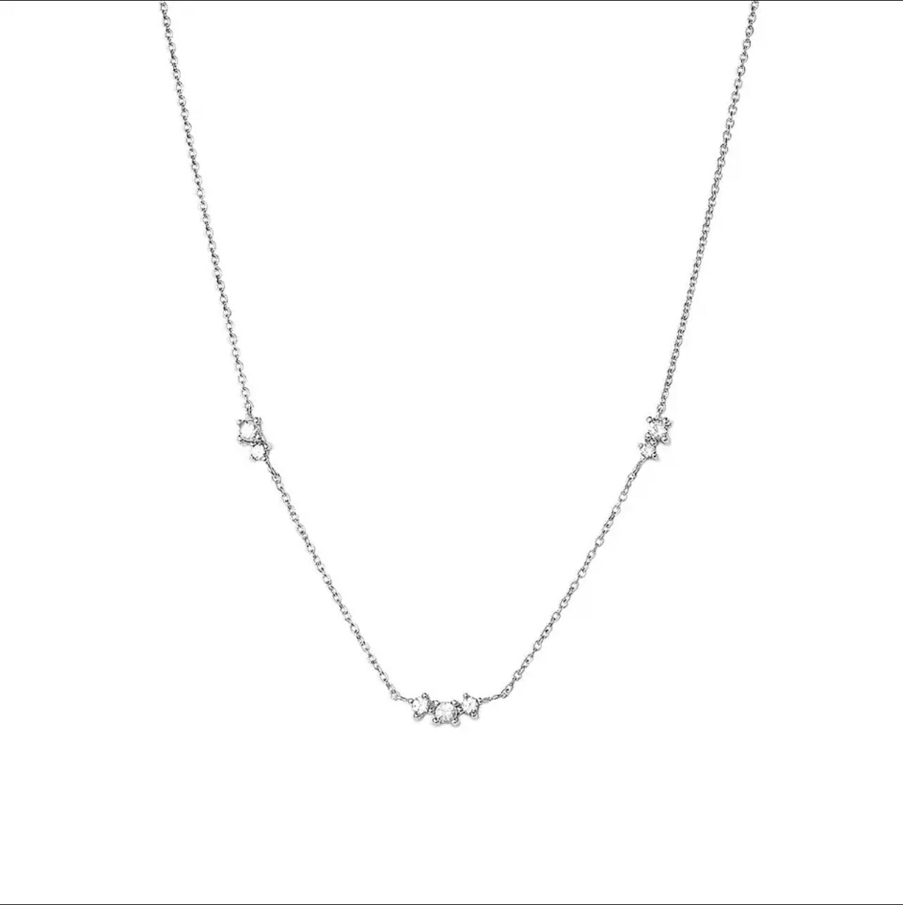 Triple Zircon Inlaid Pendant - S925 Sterling Silver