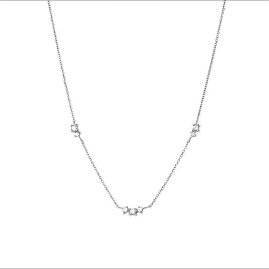 Triple Zircon Inlaid Pendant - S925 Sterling Silver